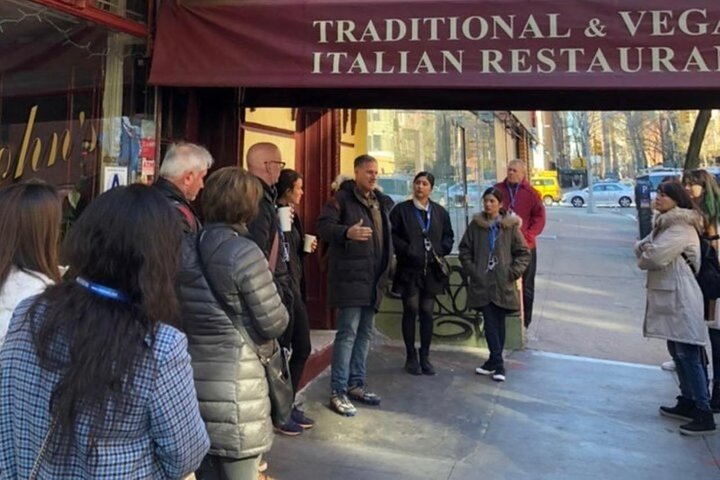 Facade of a Little Italy restaurant with a period storefront