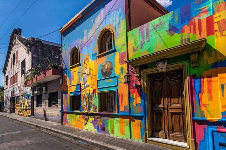 Bunte Wandbilder an den Mauern von Palermo Soho in Buenos Aires