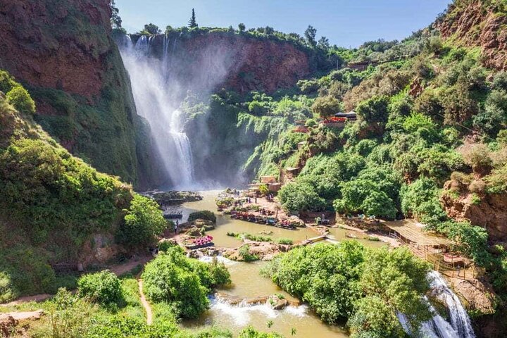 Ouzoud waterfall with a boat ride on the river near Marrakech