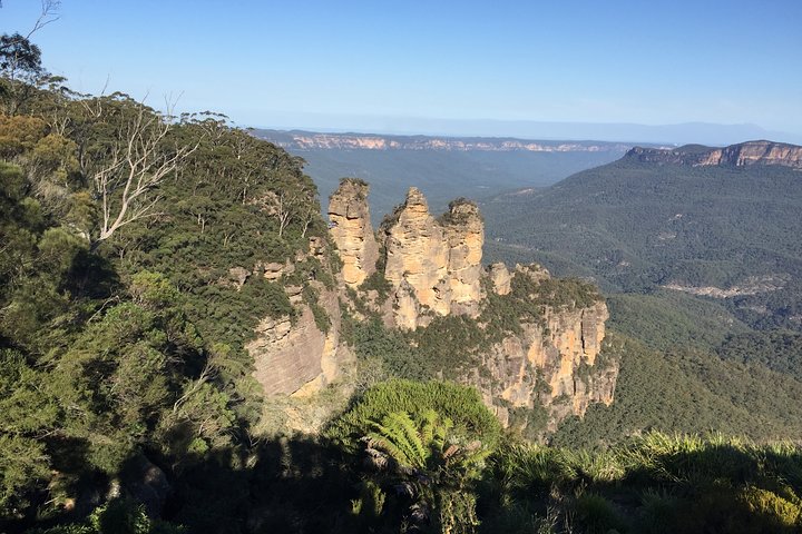 Privater Minibus auf einer Straße in den Blue Mountains