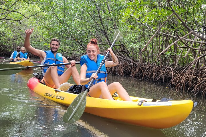 Boat day on Biscayne Bay with paddleboards and kayaks