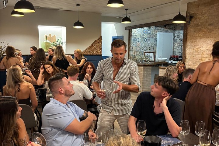 Glasses of wine during a guided tasting in Valencia