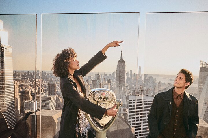 Skyline von Manhattan mit dem Empire State Building, gesehen von Top of the Rock