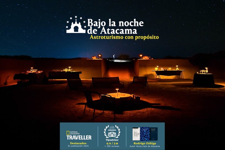 Ciel étoilé au-dessus du désert d'Atacama pendant une visite privée