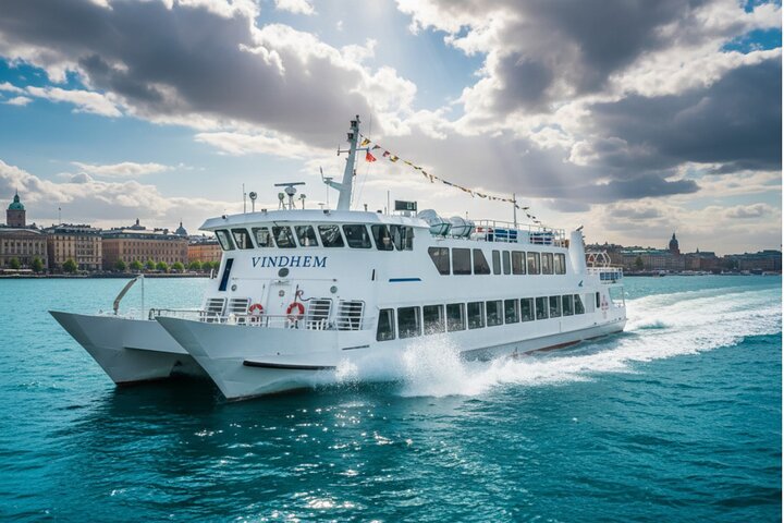 Bateau dans l'archipel de Stockholm
