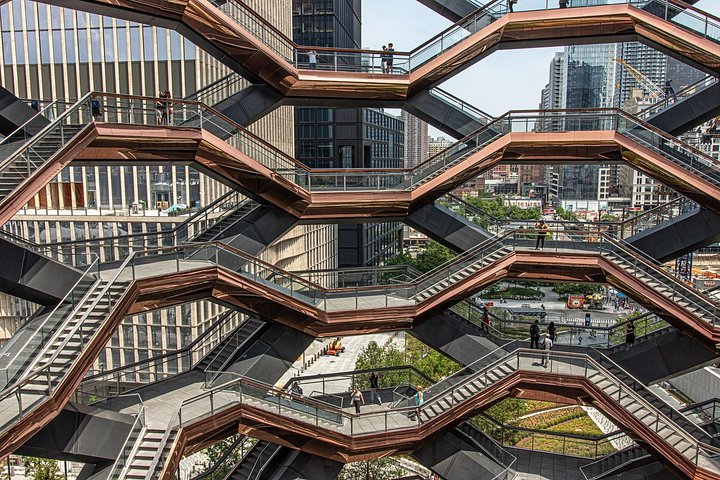 Der Vessel und die Türme von Hudson Yards in New York