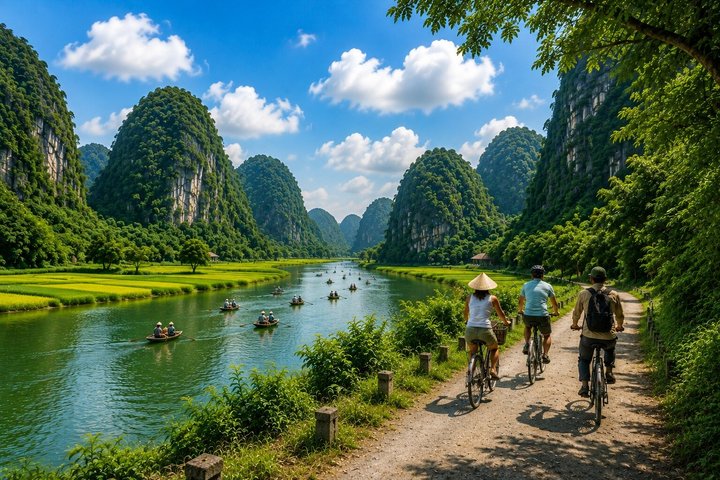 Country road leading to Ninh Bình