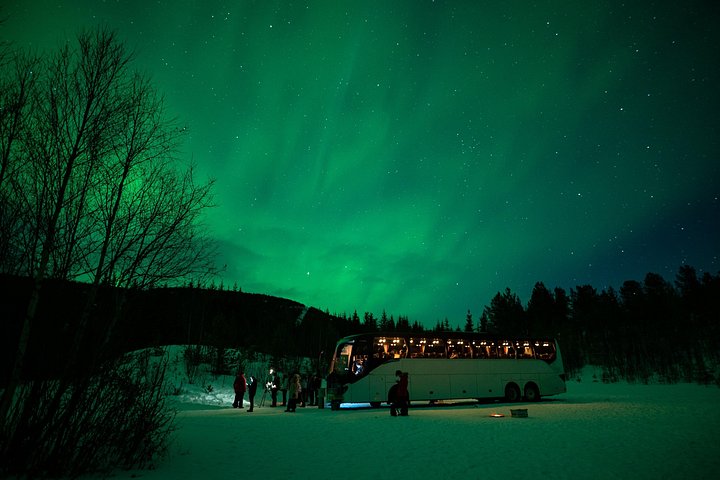 Chasse aux aurores boréales en grand bus avec guides photographes – Gare routière de Prostneset (point de rendez-vous), Tromsø, Norvège (photo 3)