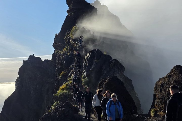 Mountain trail on the central plateau of Madeira