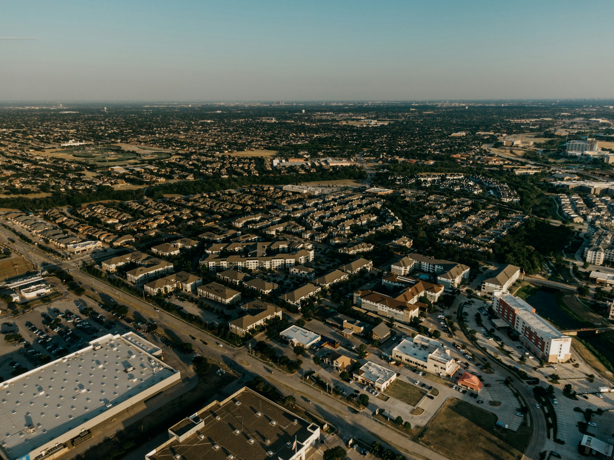 Barrio residencial de una localidad texana al norte de Dallas