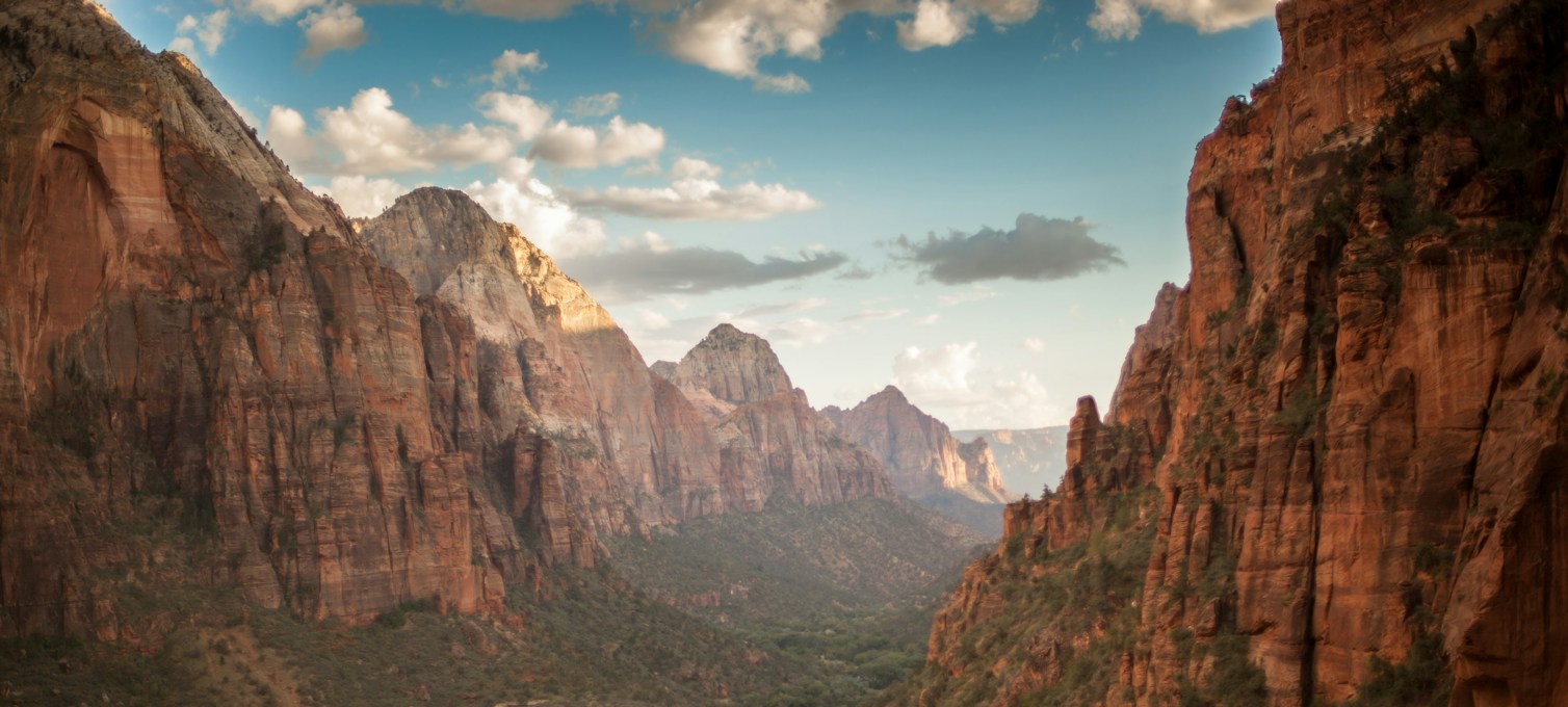 Parois de grès rouge du canyon de Zion